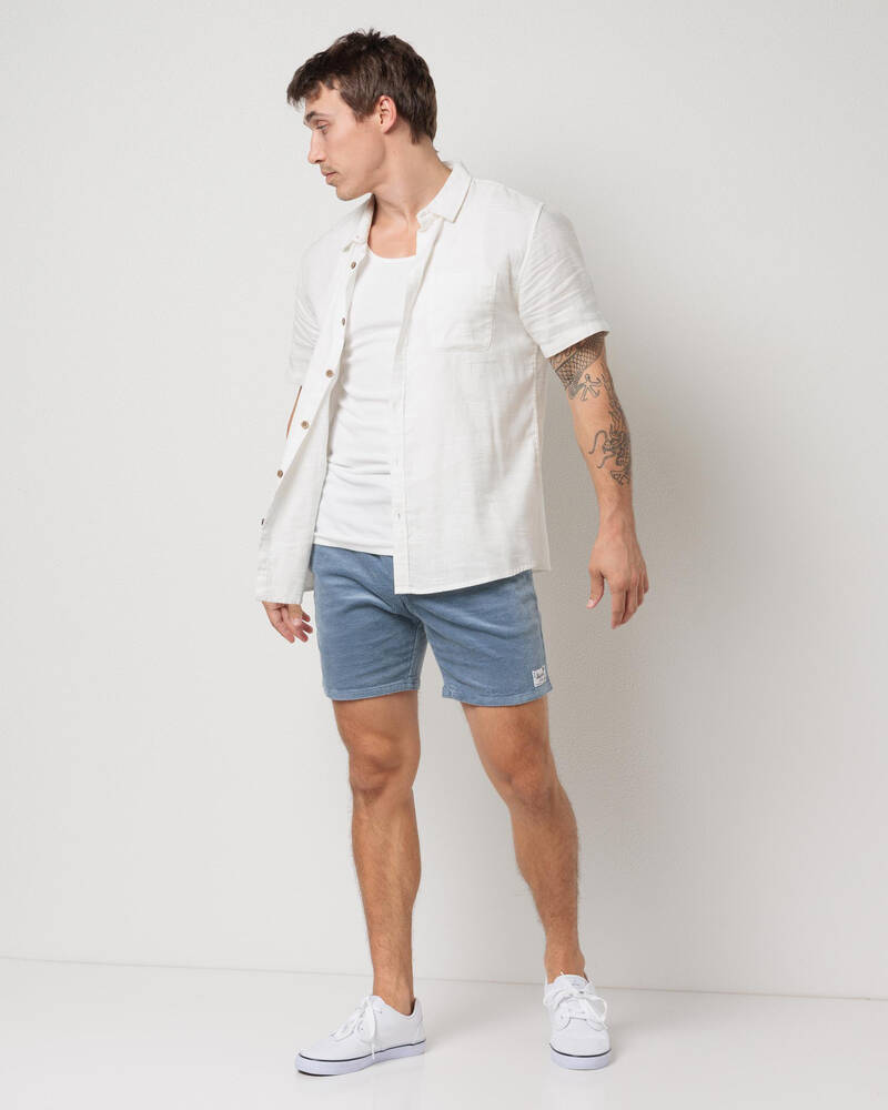 Skylark Texture Elastic Waist Shorts for Mens