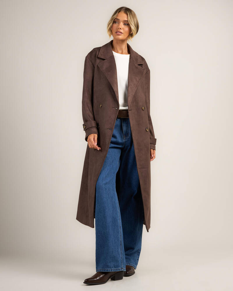 Mooloola Valencia Faux Suede Coat for Womens
