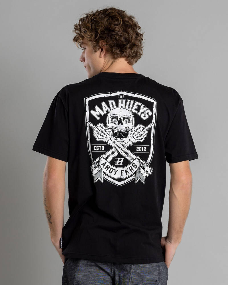 The Mad Hueys Ahoy Fkrs Shield T-Shirt for Mens