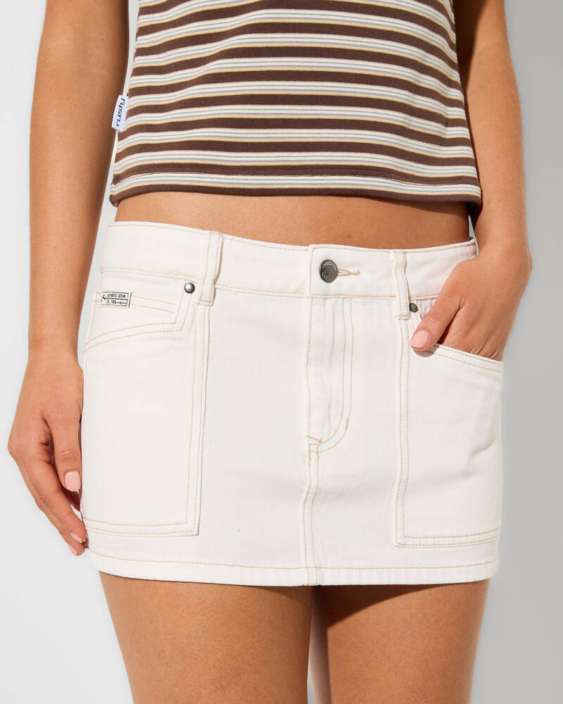 Rusty Work It Low Rise Mini Skirt for Womens