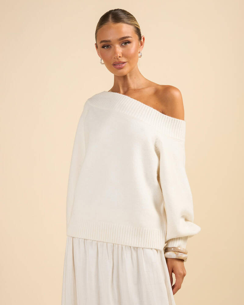 Ava And Ever Megi Off Shoulder Knit Jumper for Womens