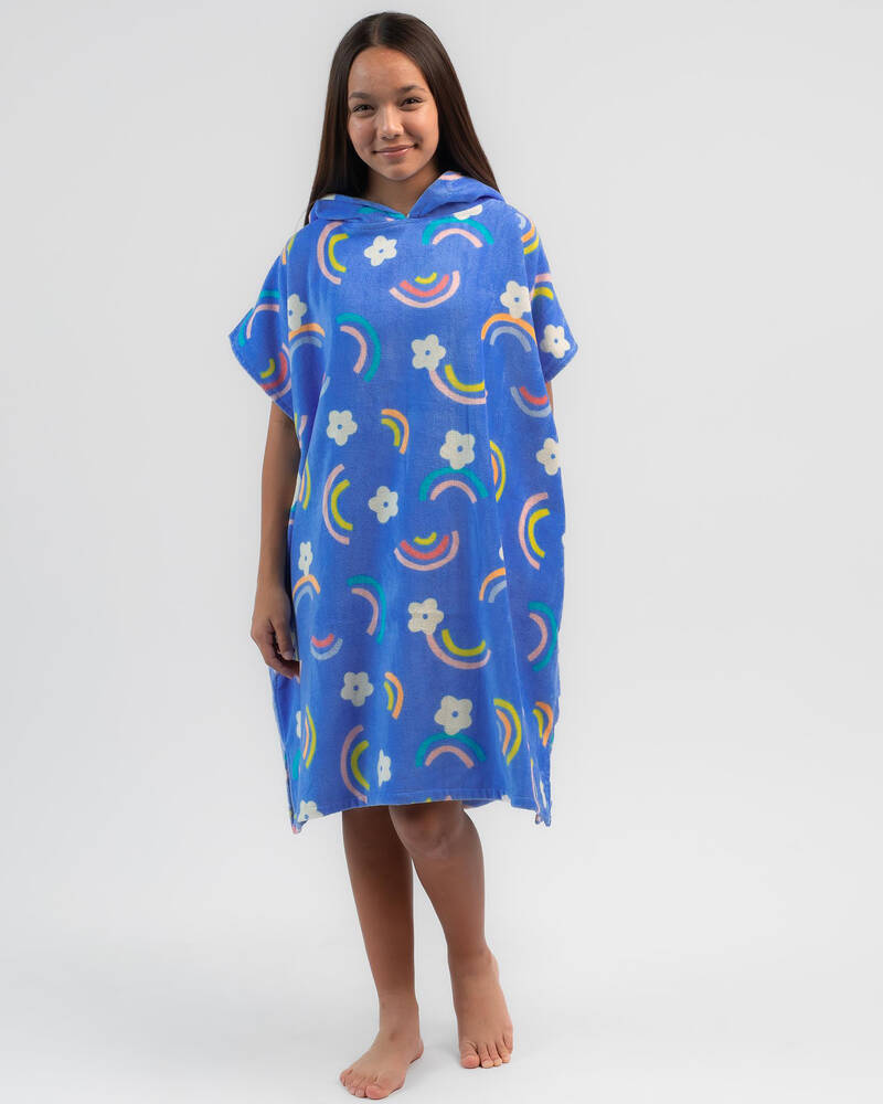 Topanga Girls' Rainbows And Daisies Hooded Towel for Womens