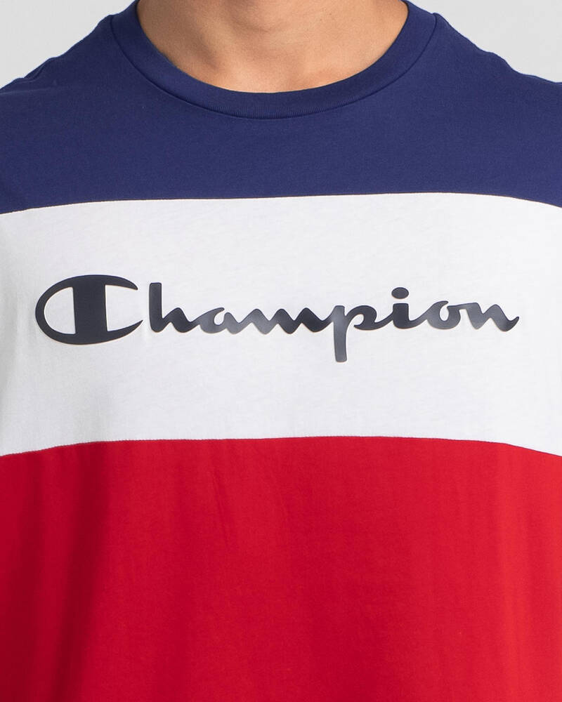 Champion EU Colour Block T-Shirt for Mens