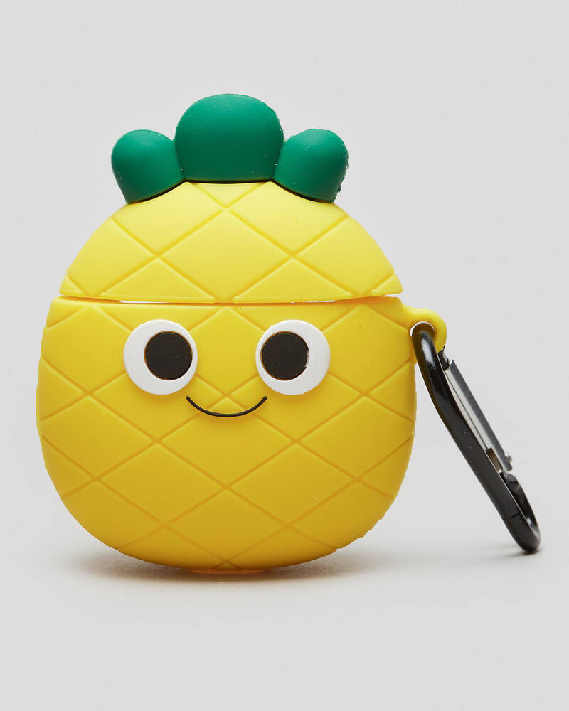 Get It Now Pineapple Earbud Case In Yellow Fast Shipping & Easy