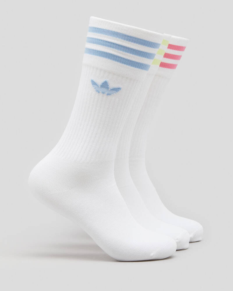 adidas Womens Solid Crew Sock Pack for Womens