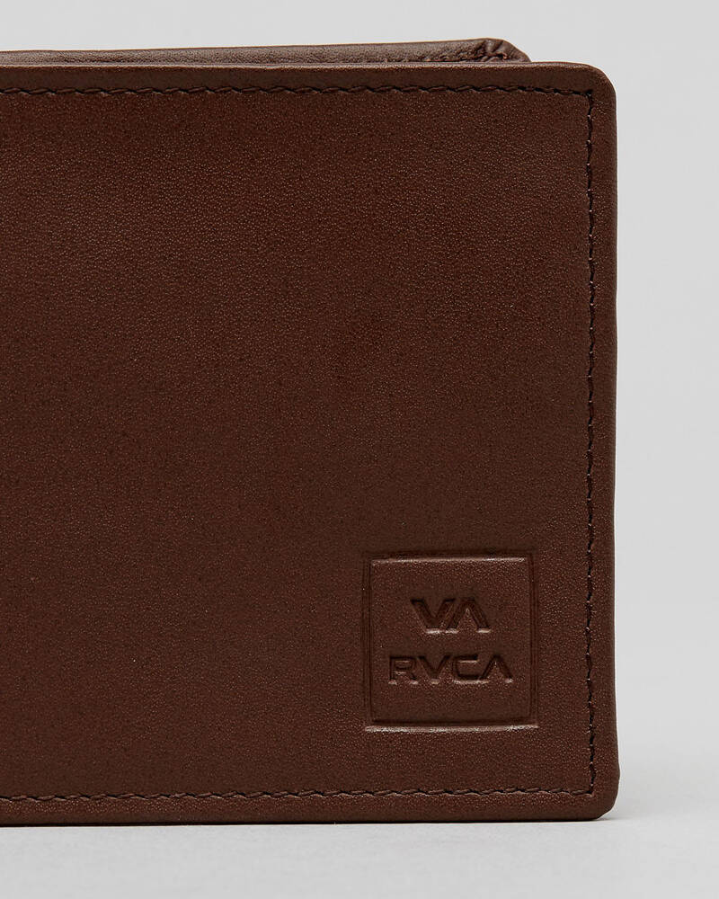 RVCA Cedar Bifold Leather Wallet for Mens