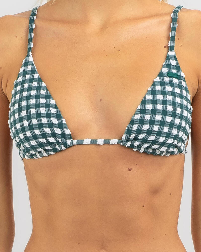 Roxy The Plaid Pulse Tiki Triangle Bikini Top for Womens