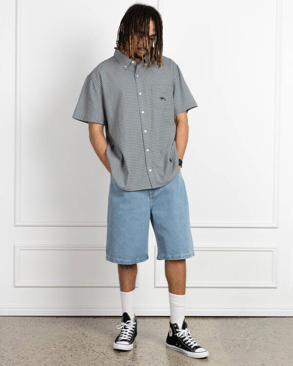 S-Double Oxford Classic Short Sleeve Shirt for Mens