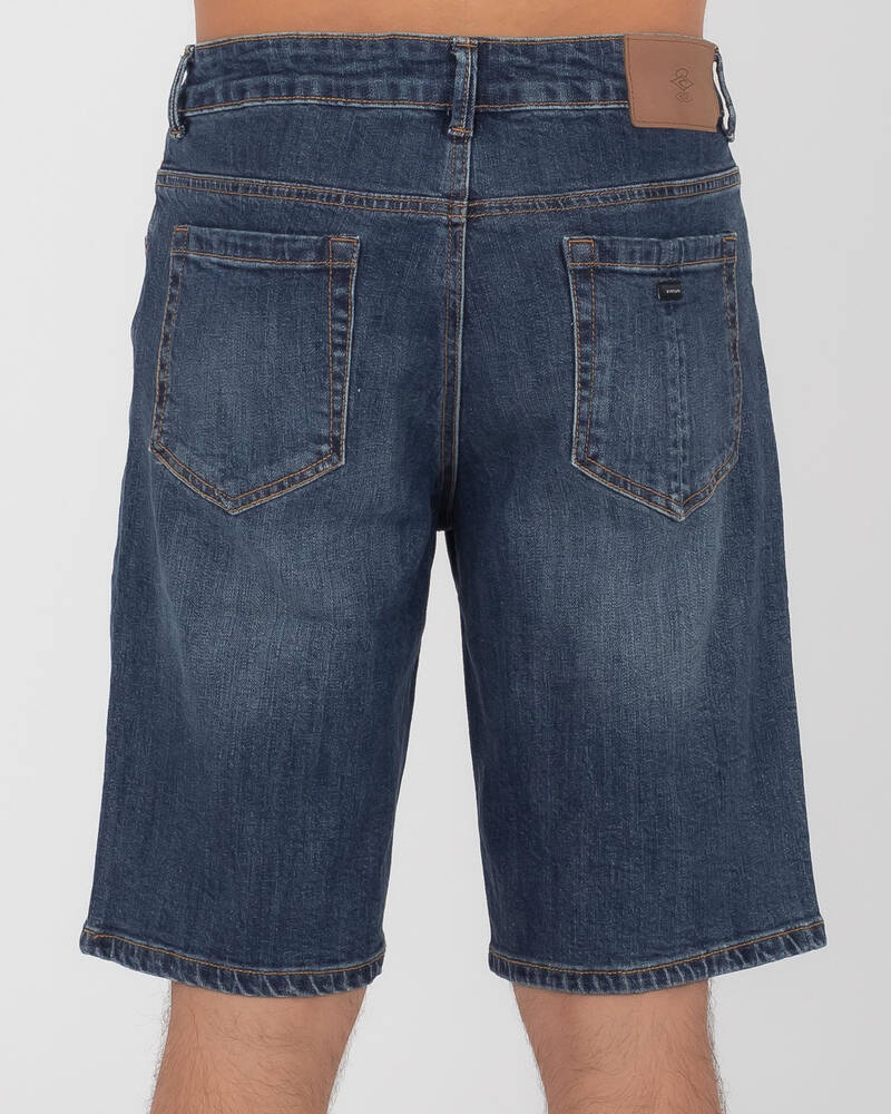 Rip Curl Tidal Blue 21" Denim Walk Shorts for Mens