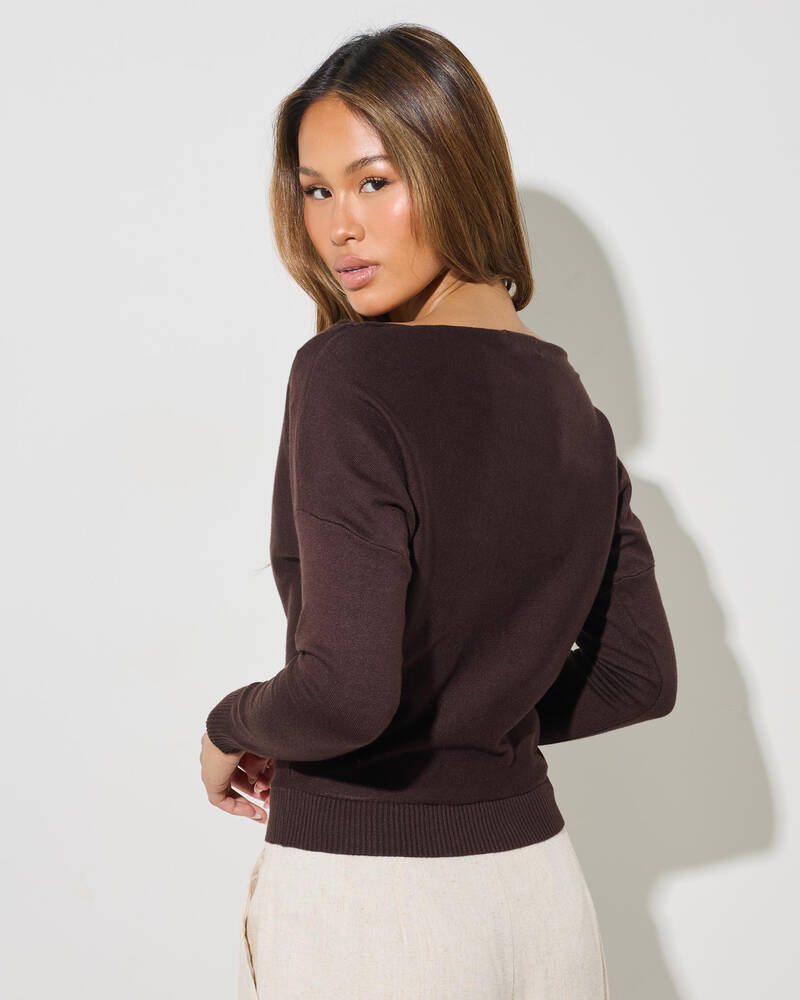 Luvalot Kenzie Off Shoulder Knit Top for Womens