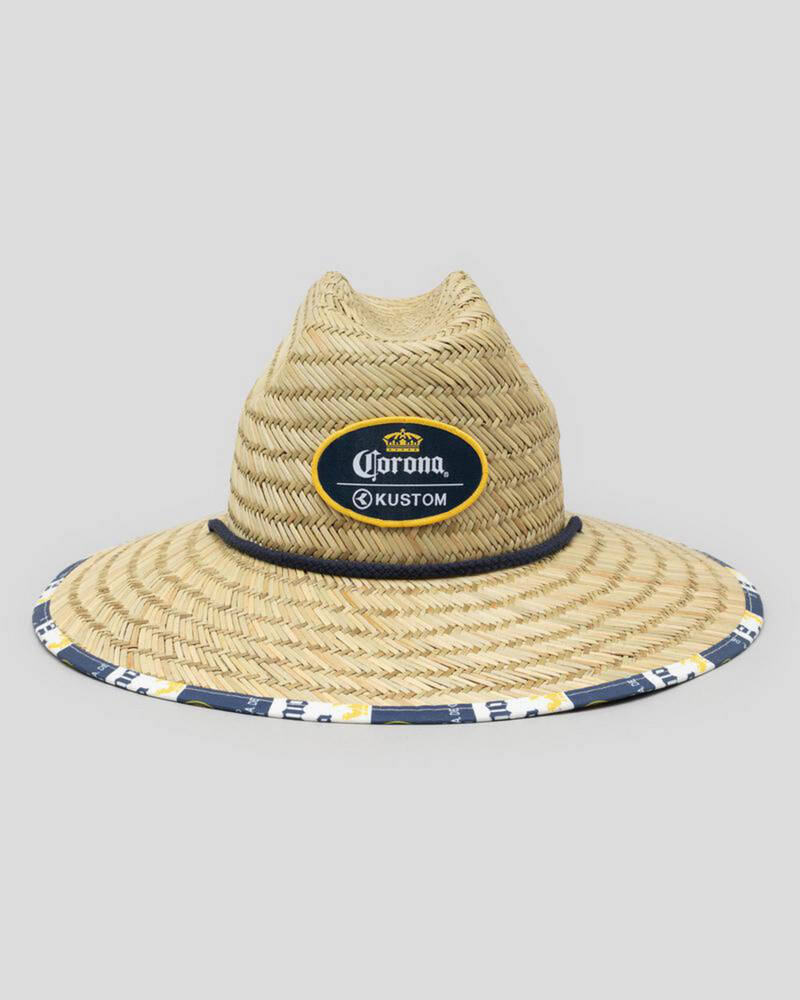 Kustom Corona Printed Straw Hat for Mens