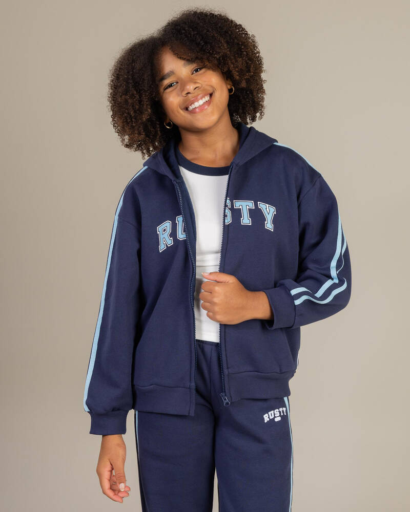 Rusty Girls' Team Varsity Zip Through Hoodie for Womens