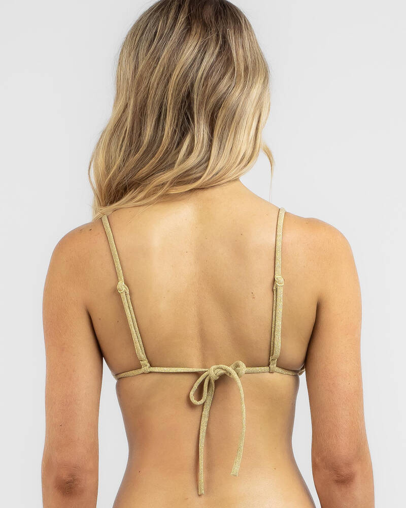 Rhythm Glitter Sliding Triangle Bikini Top for Womens