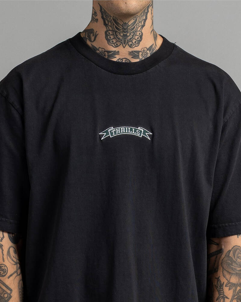 Thrills Pendant Embro Oversize Fit T-Shirt for Mens