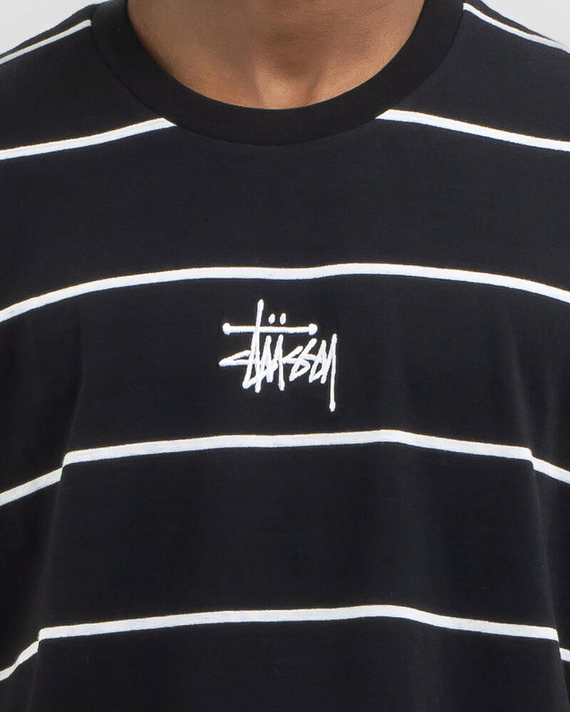 Stussy Hand Drawn Stripe T-Shirt for Mens