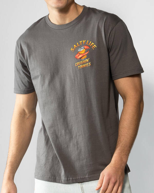 Salty Life Crushing Tinnies T-Shirt for Mens