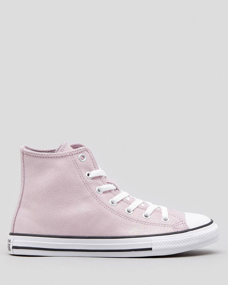 Converse Girls' Shimmer Chuck Taylor Hi-Top Shoes for Womens