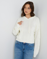 Ava And Ever Hermes Hooded Knit Jumper for Womens image number null