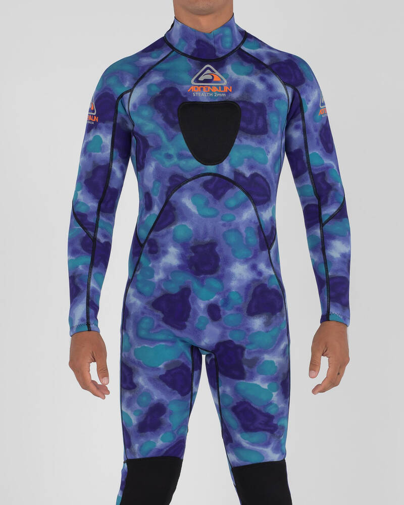 Land & Sea Sports Adrenalin Camo Stealth Long Sleeve Steamer Wetsuit for Mens