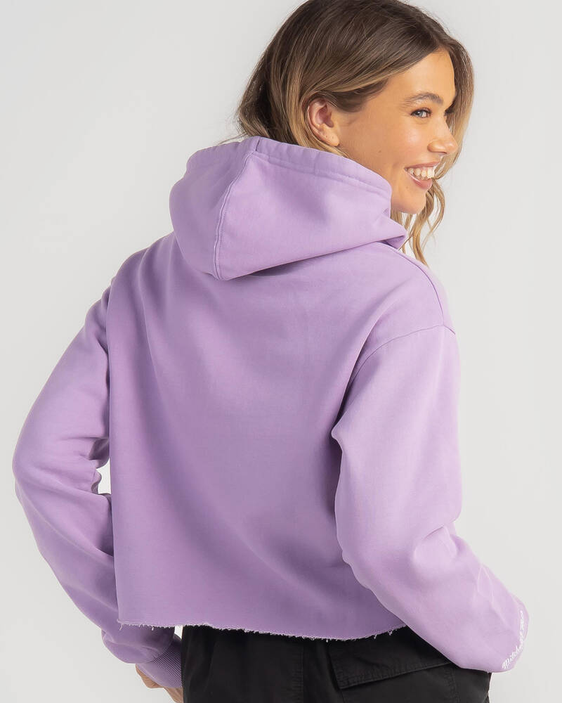 Mitchell & Ness Arch Logo Crop Hoodie for Womens