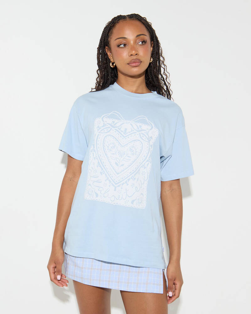 All About Eve Heart Locket Relaxed T-Shirt for Womens
