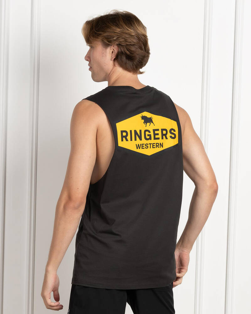 Ringers Western Servo Muscle Tank In Charcoal FREE* Shipping