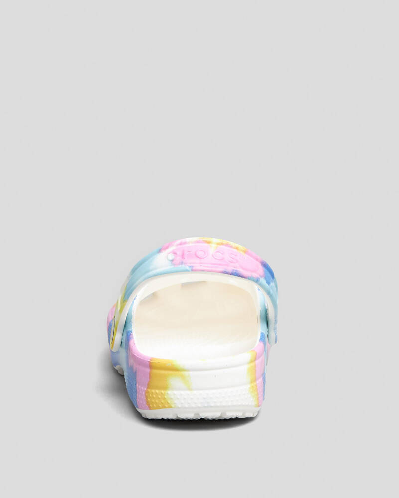 Crocs Kids' Classic Tie Dye Graphic Clogs for Unisex