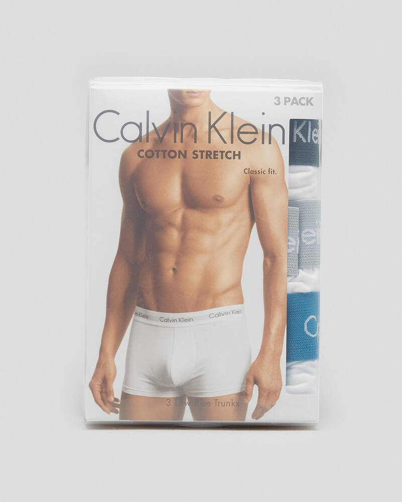 Calvin Klein Cotton Stretch Low Rise Trunk 3 Pack for Mens