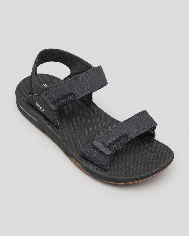 Shop Reef Fanning Baja Sandals In Black/silver - Fast Shipping & Easy ...