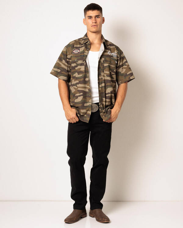 Ringers Western Bull Dodger Short Sleeve Shirt for Mens