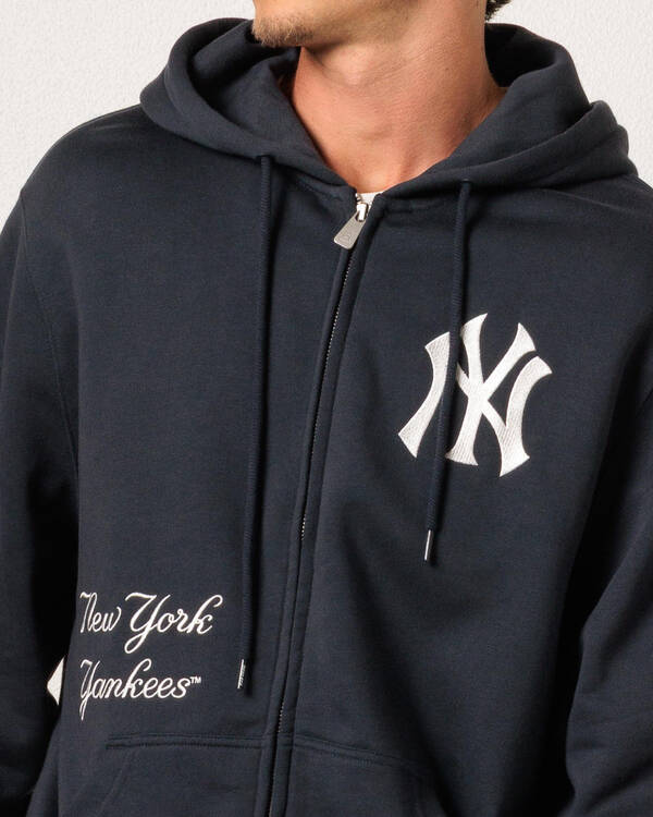 New Era NY Yankees Comfort Club 2 Way Zip Hoodie for Mens