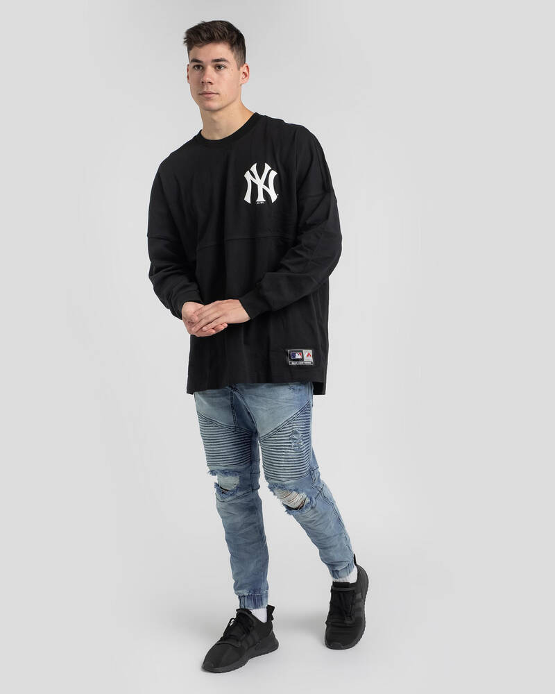 Majestic Rando NY Yankees Long Sleeve T-Shirt for Mens
