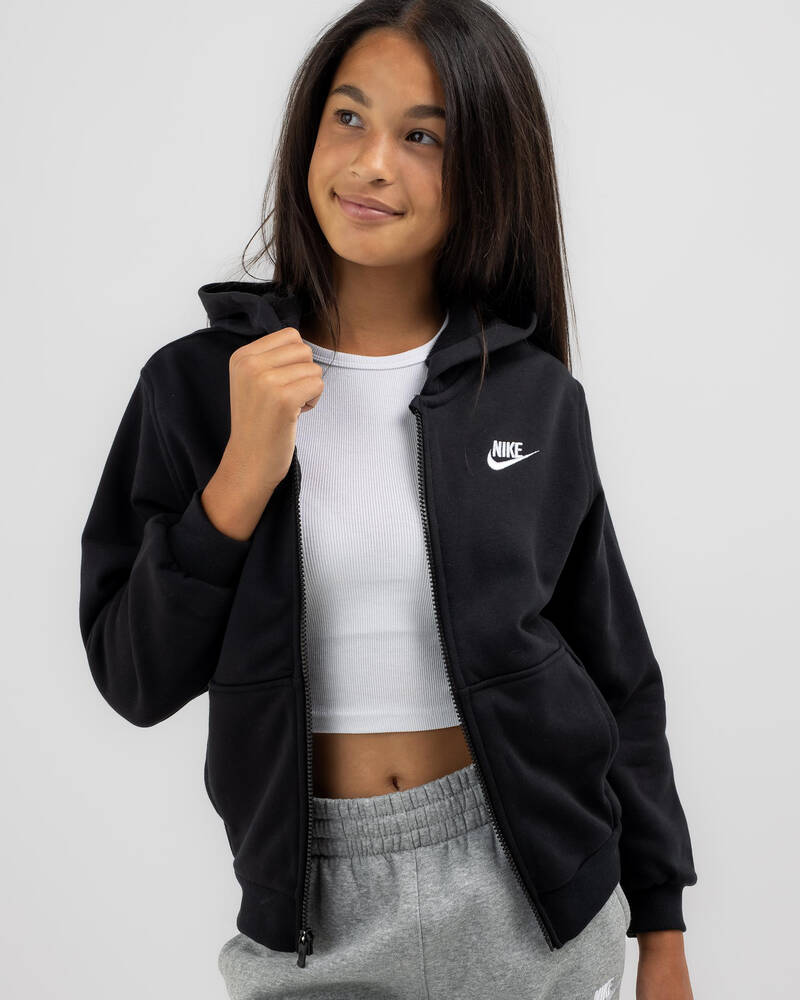 Nike Girls' NSW Club Full Zip Hoodie for Womens