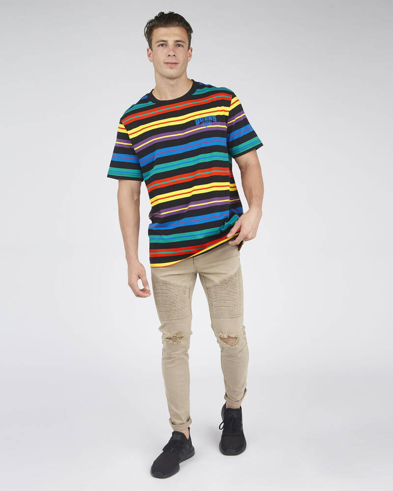GUESS Jeans Balvin Horizontal Stripes T-Shirt for Mens