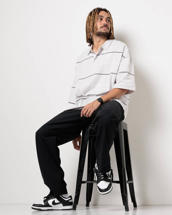 Nike Club Stripe Oversized Polo Shirt for Mens