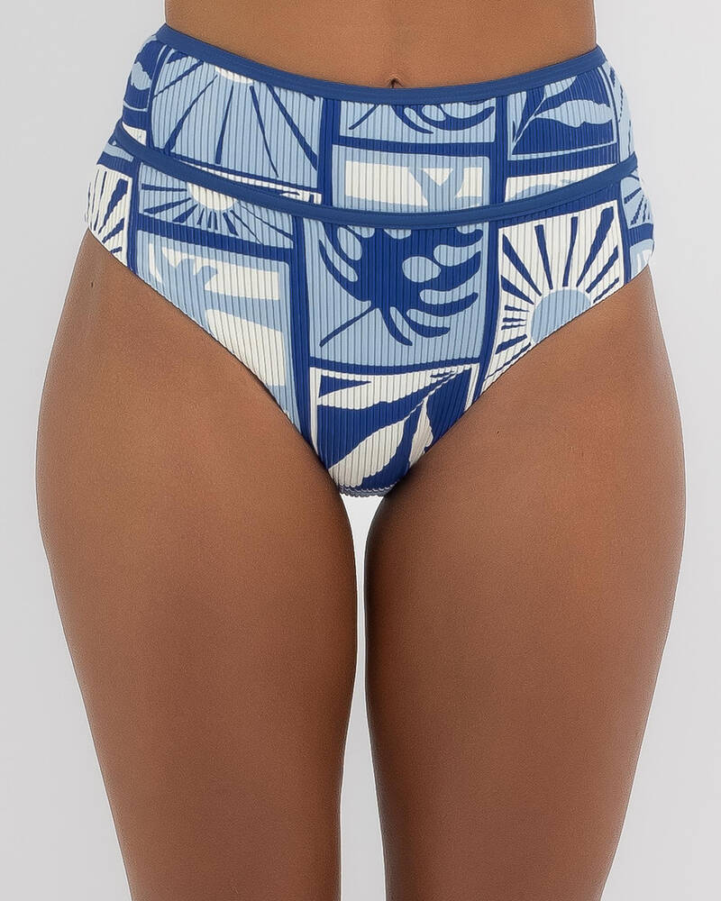 Rip Curl Santorini Sun High Waist Good Bikini Bottom for Womens