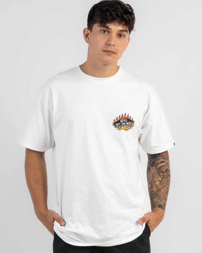 Vans Fuego Skeleton Logo Short Sleeve T-Shirt for Mens