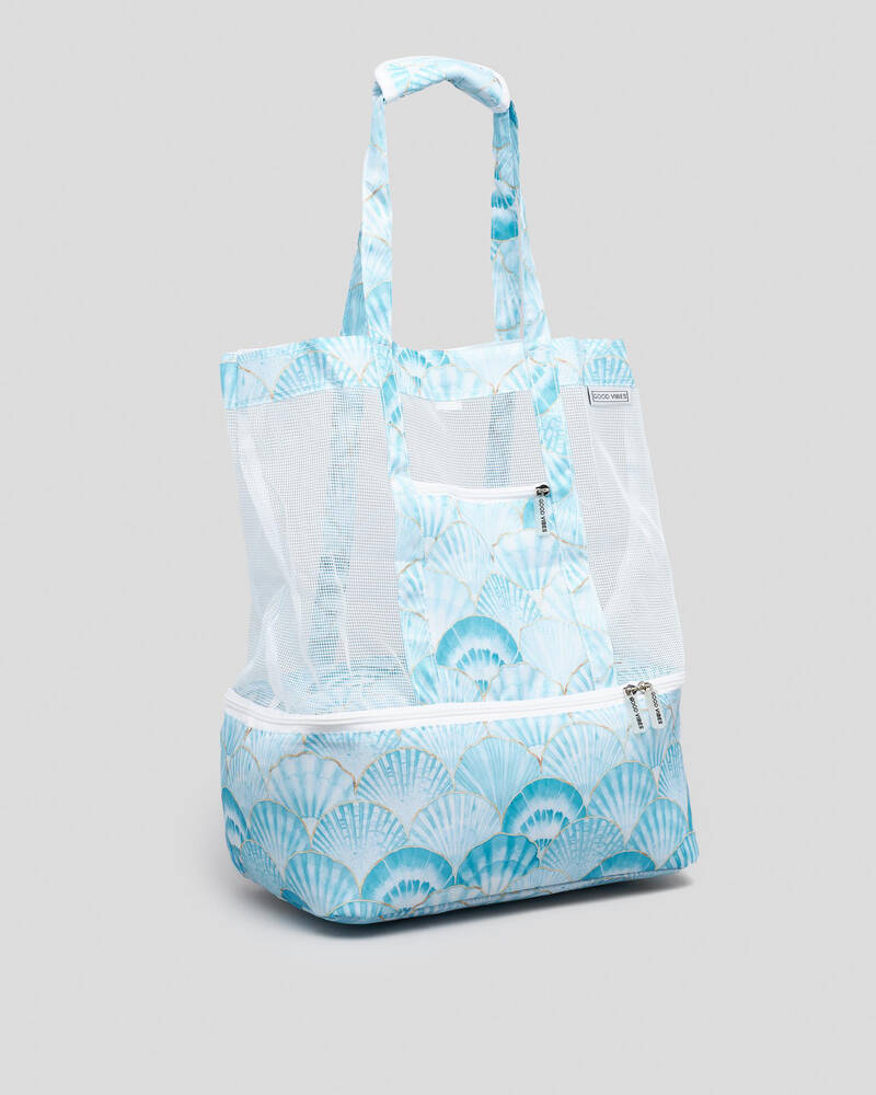 Get It Now Sea Shells Mesh Beach Cooler Bag for Womens