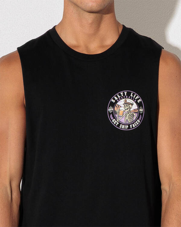 Salty Life Ship Faced Muscle Tank for Mens