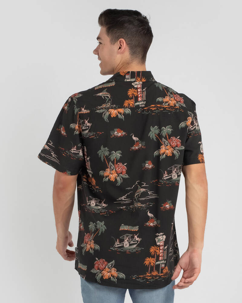 Shop The Mad Hueys Dirty Vacation Short Sleeve Shirt In Black - Fast ...