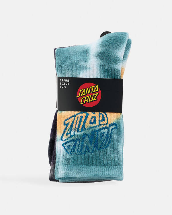 Santa Cruz Boys' Malba Crash Stack Crew Socks 2 Pack for Mens