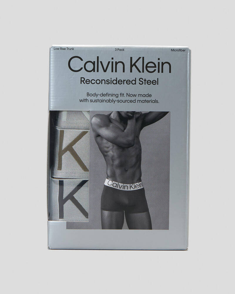 Calvin Klein Reconsidered Steel Micro Low Rise Trunk 3 Pack for Mens
