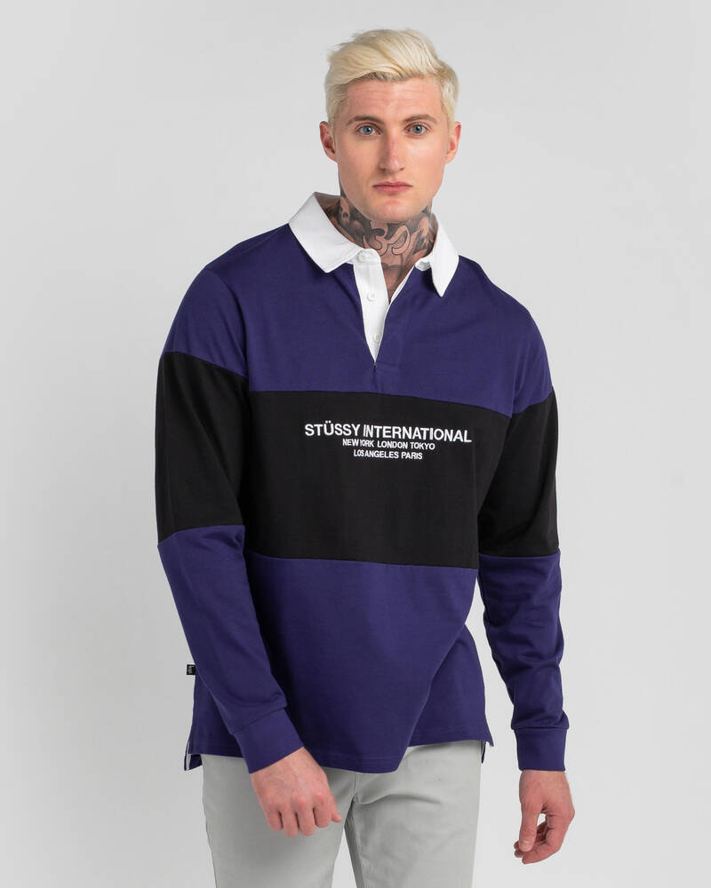 Stussy Panel Rugby Long Sleeve T-Shirt for Mens