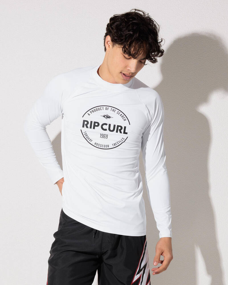 Rip Curl Stapler Long Sleeve Rash Vest for Mens