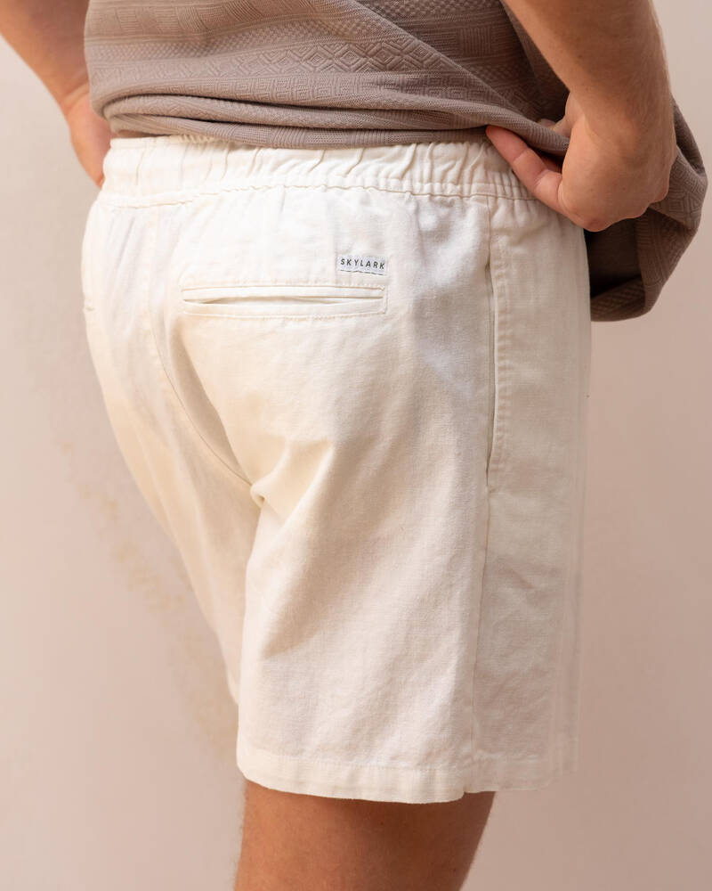 Skylark Hemp Elastic Waist Shorts for Mens