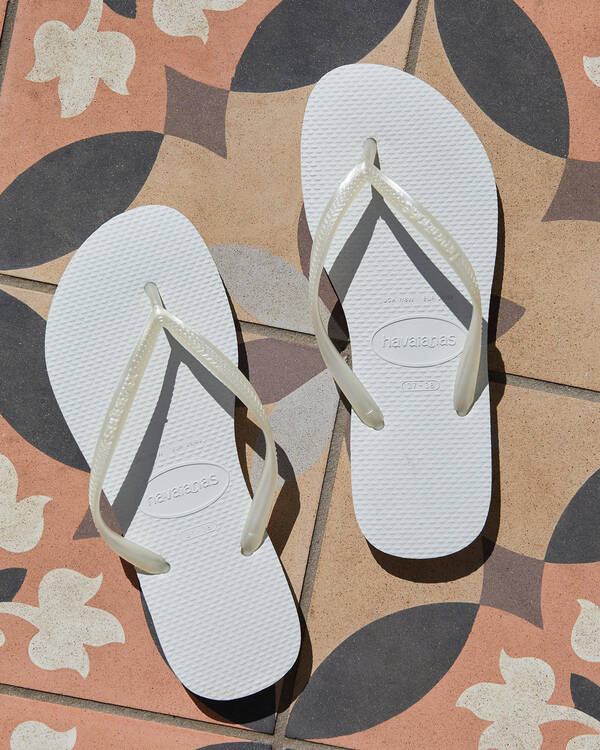 Slim Metallic Thongs