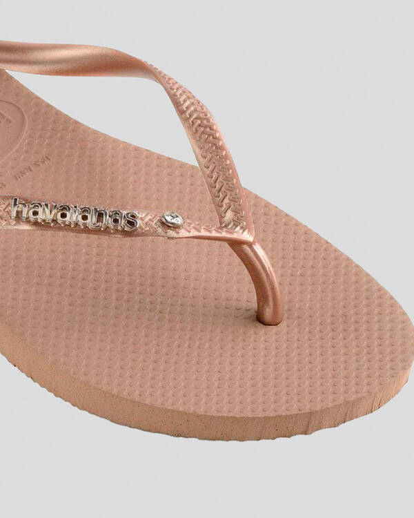 Slim Metal Crystal Thongs