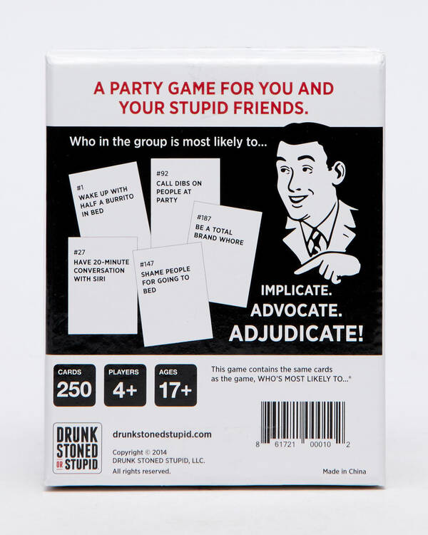 Drunk Stoned Or Stupid Card Game