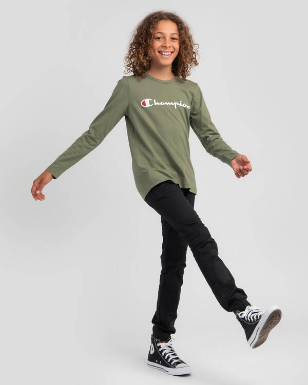 Champion Logo Long Sleeve T-Shirt