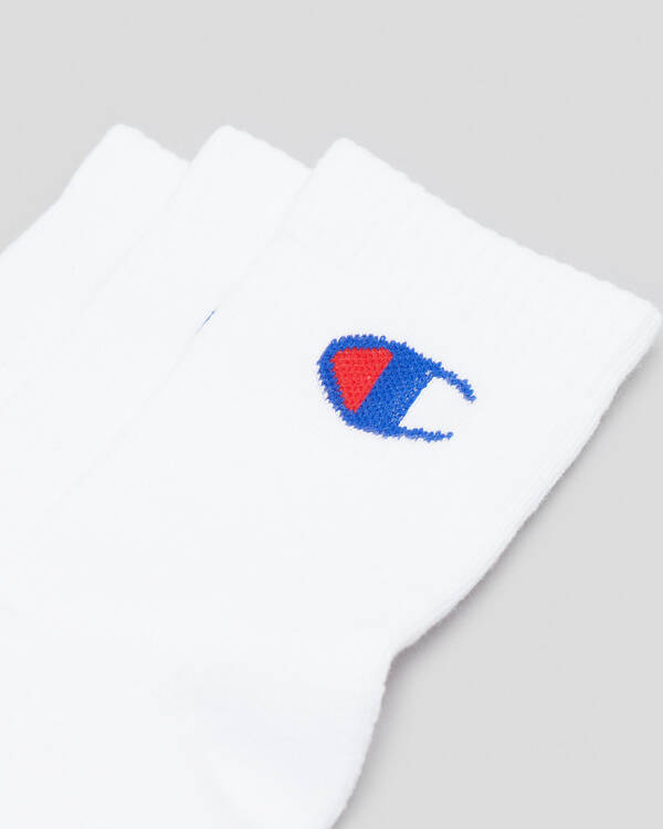 Junior Boys' Medium Sport C Logo Crew Socks 3 Pack